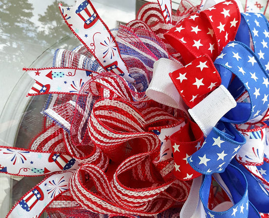 Patriotic Gnome Wreath, 4th of July Wreath,