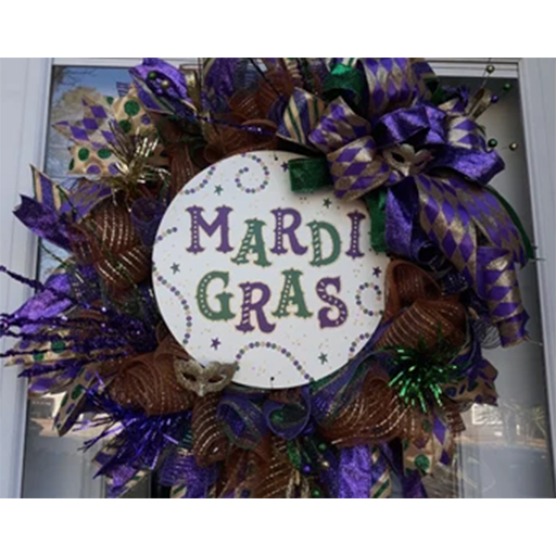 Mardi Gras Wreath