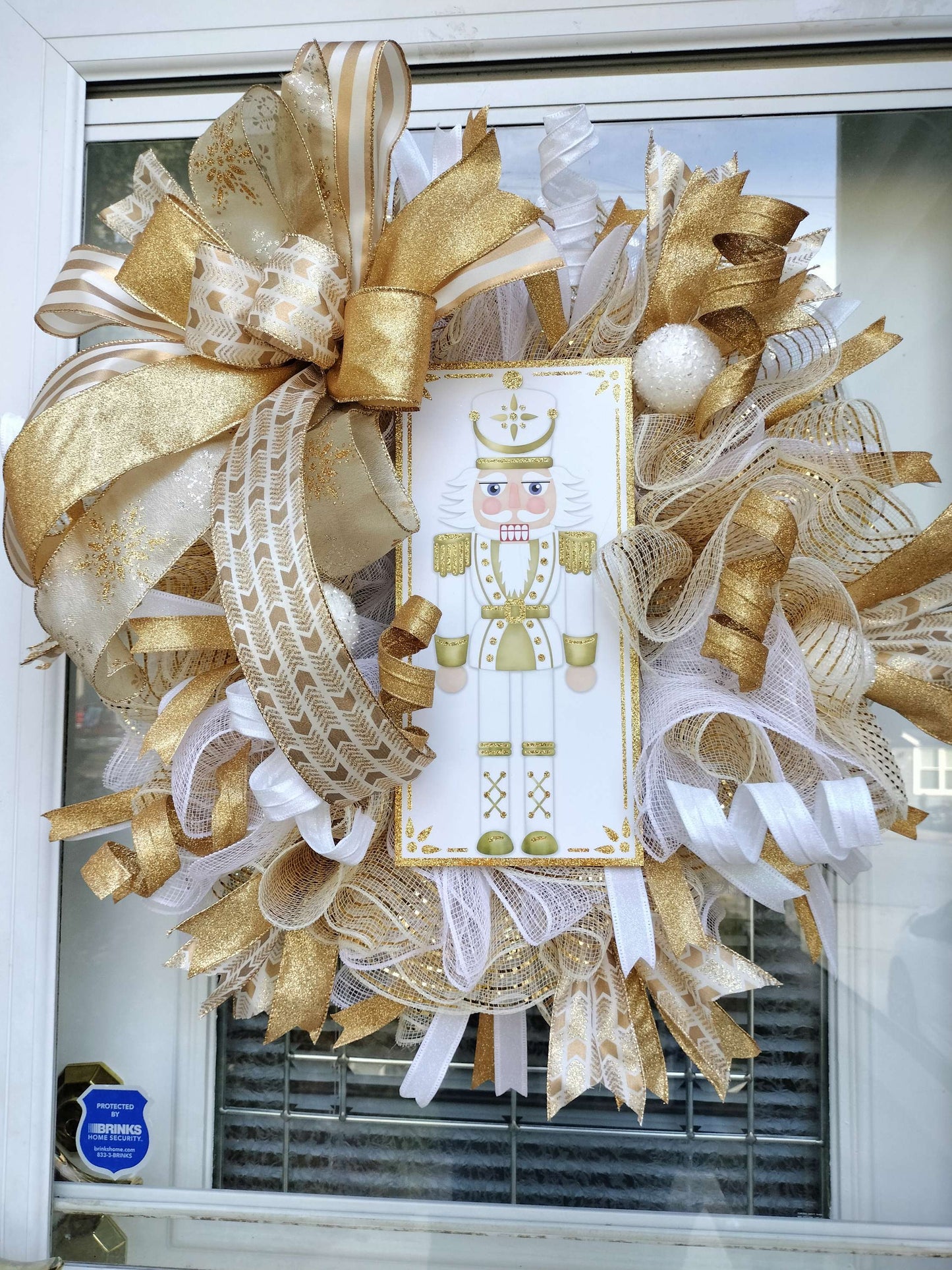 Elegant Gold Nutcracker Christmas Wreath