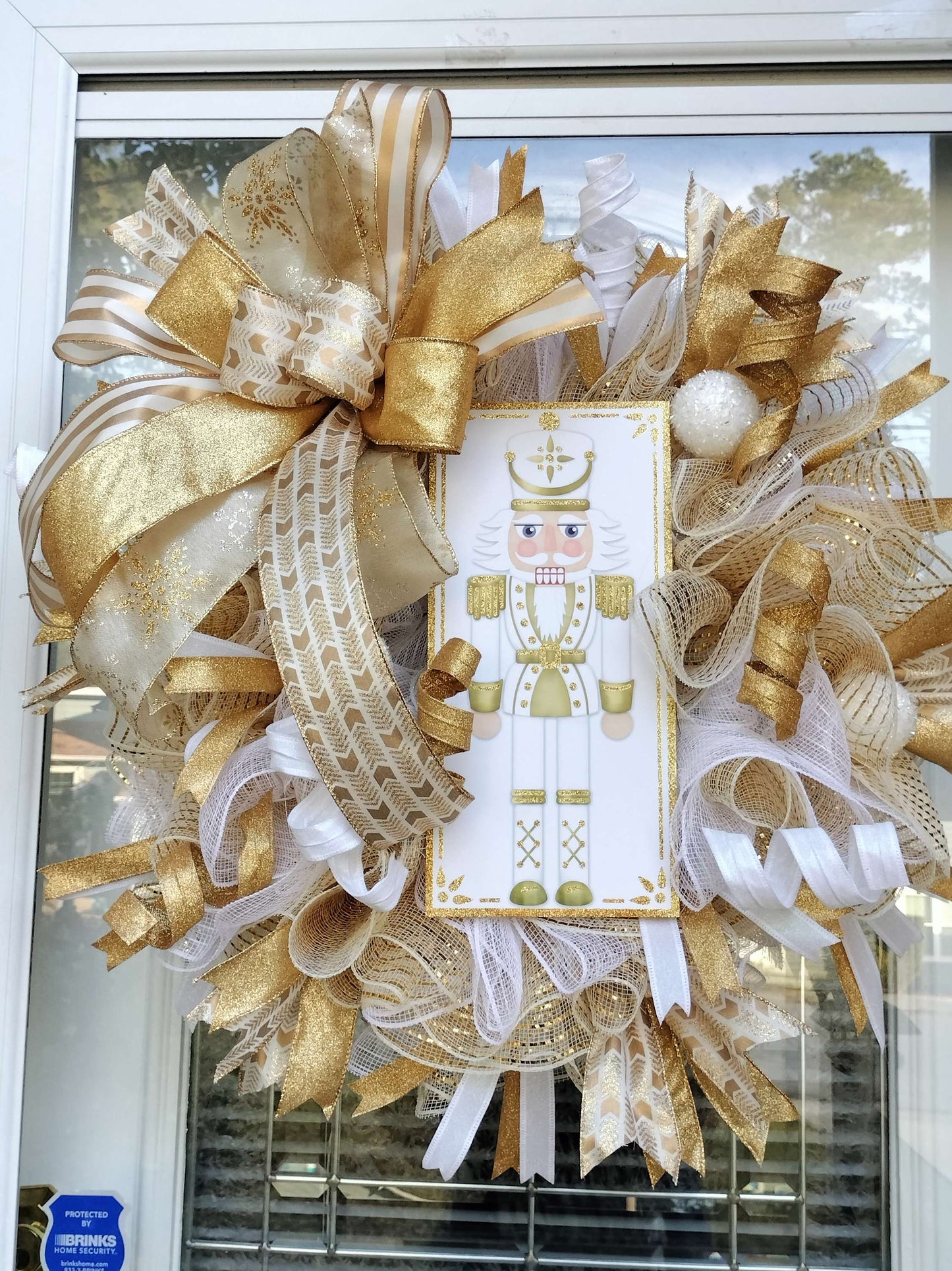 Elegant Gold Nutcracker Christmas Wreath