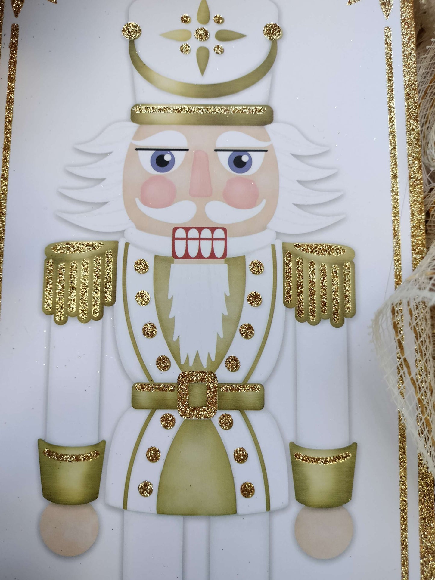 Elegant Gold Nutcracker Christmas Wreath