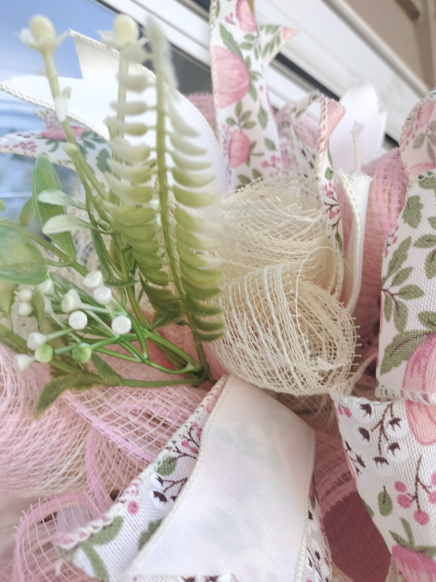 Pink Floral Peony Pixie Wreath
