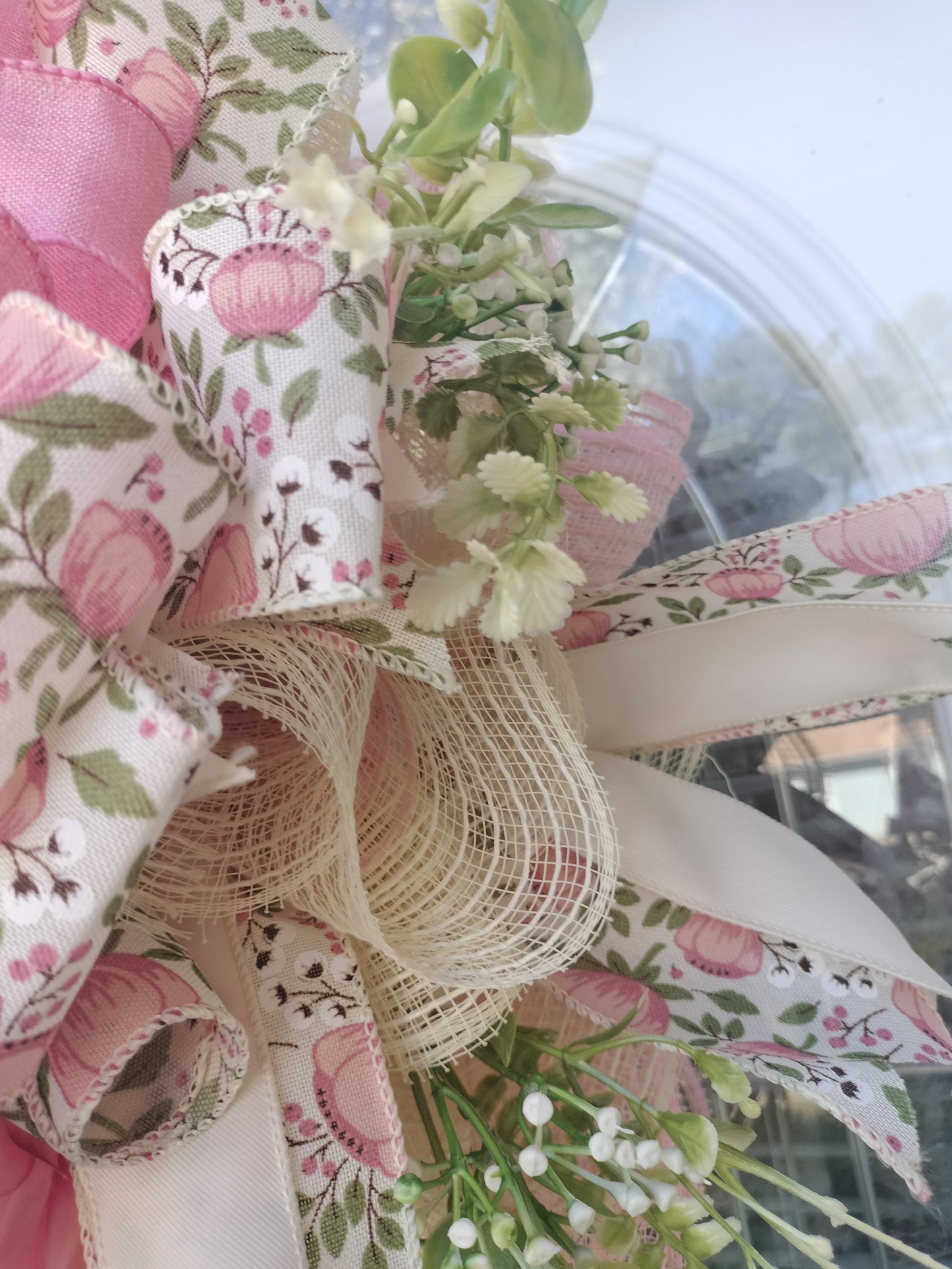 Pink Floral Peony Pixie Wreath