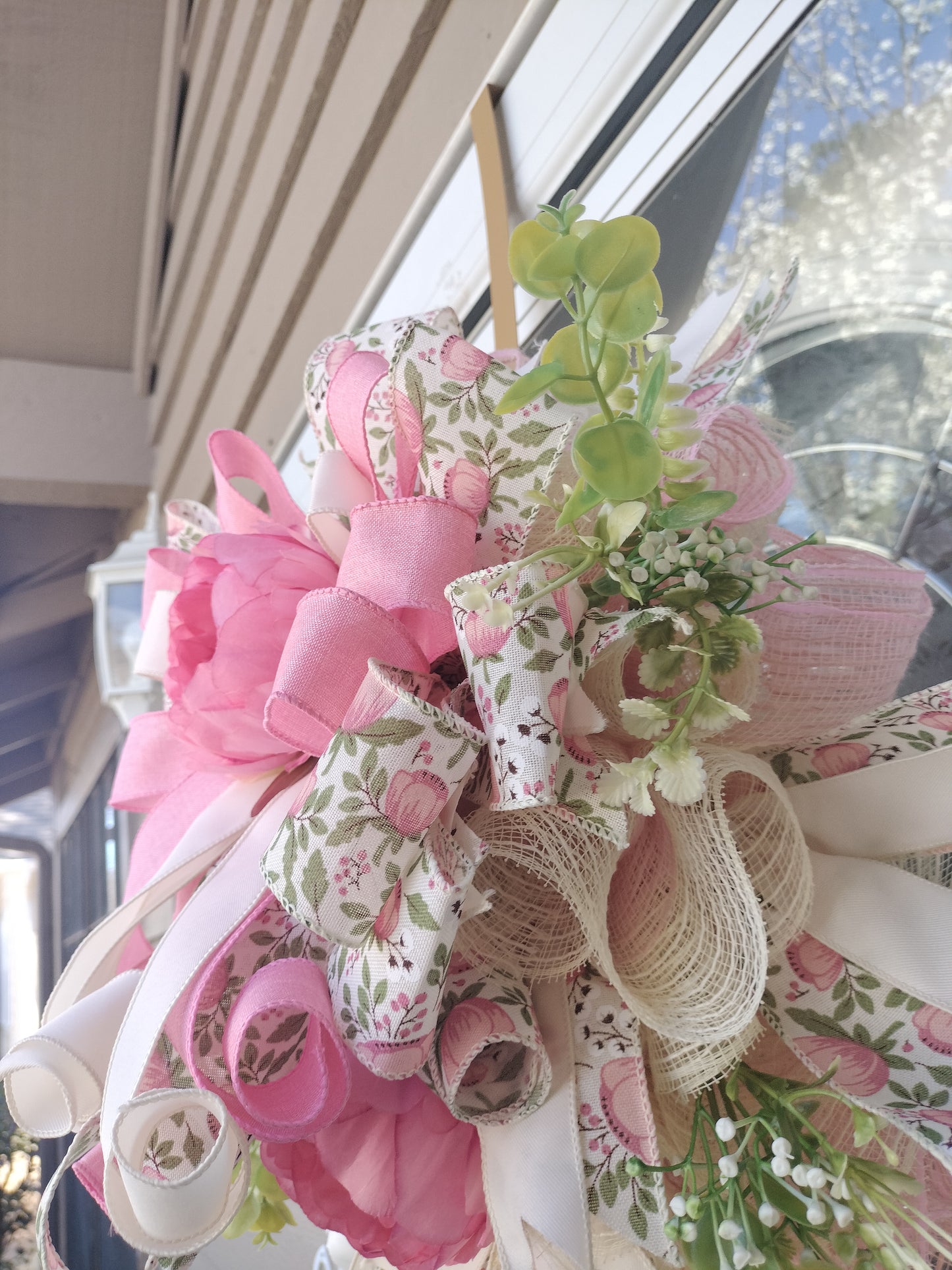 Pink Floral Peony Pixie Wreath