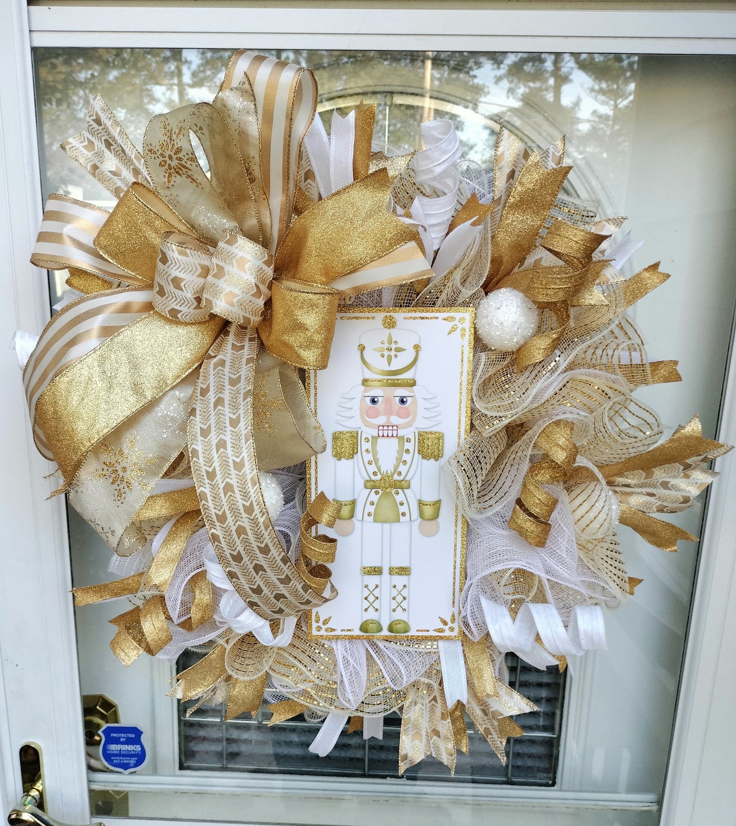 Elegant Gold Nutcracker Christmas Wreath