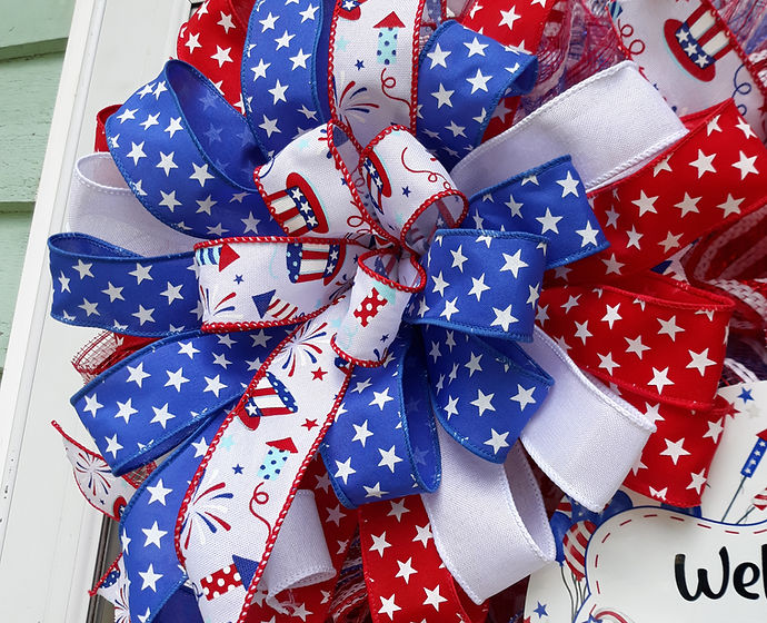 Patriotic Gnome Wreath, 4th of July Wreath,
