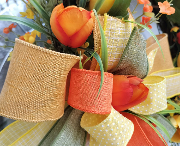 Spring Wreath, Front Door, Floral Wreath