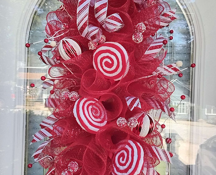 Peppermint Christmas Wreath