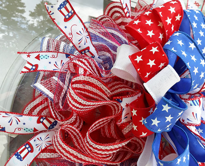 Patriotic Gnome Wreath, 4th of July Wreath,