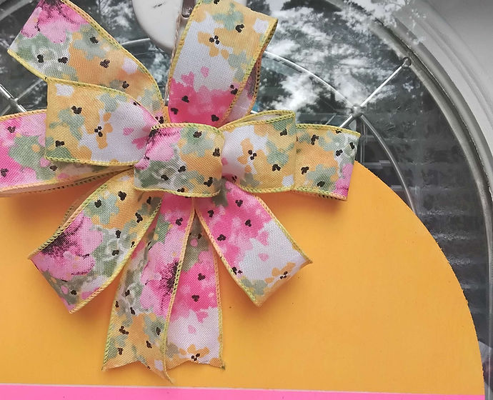 Floral "Hello" Door Hanger