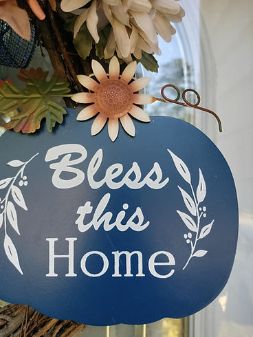 Bless this Home Grapevine Wreath