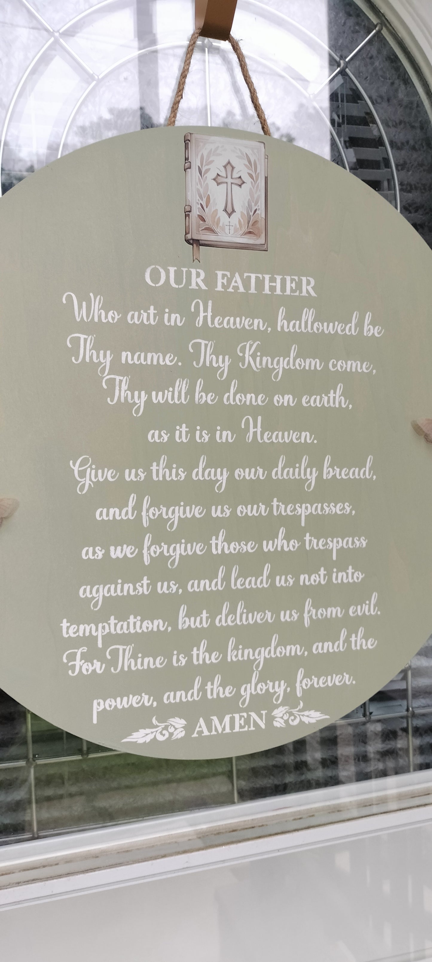 Our Father" Lord Prayer Door Sign