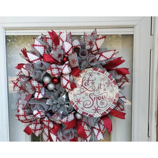 Let It Snow Holiday Wreath