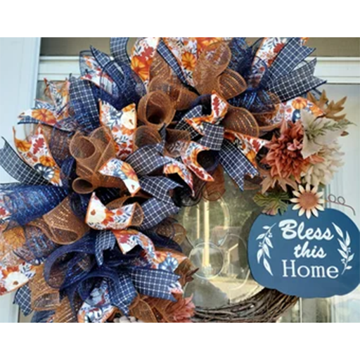 Bless this Home Grapevine Wreath