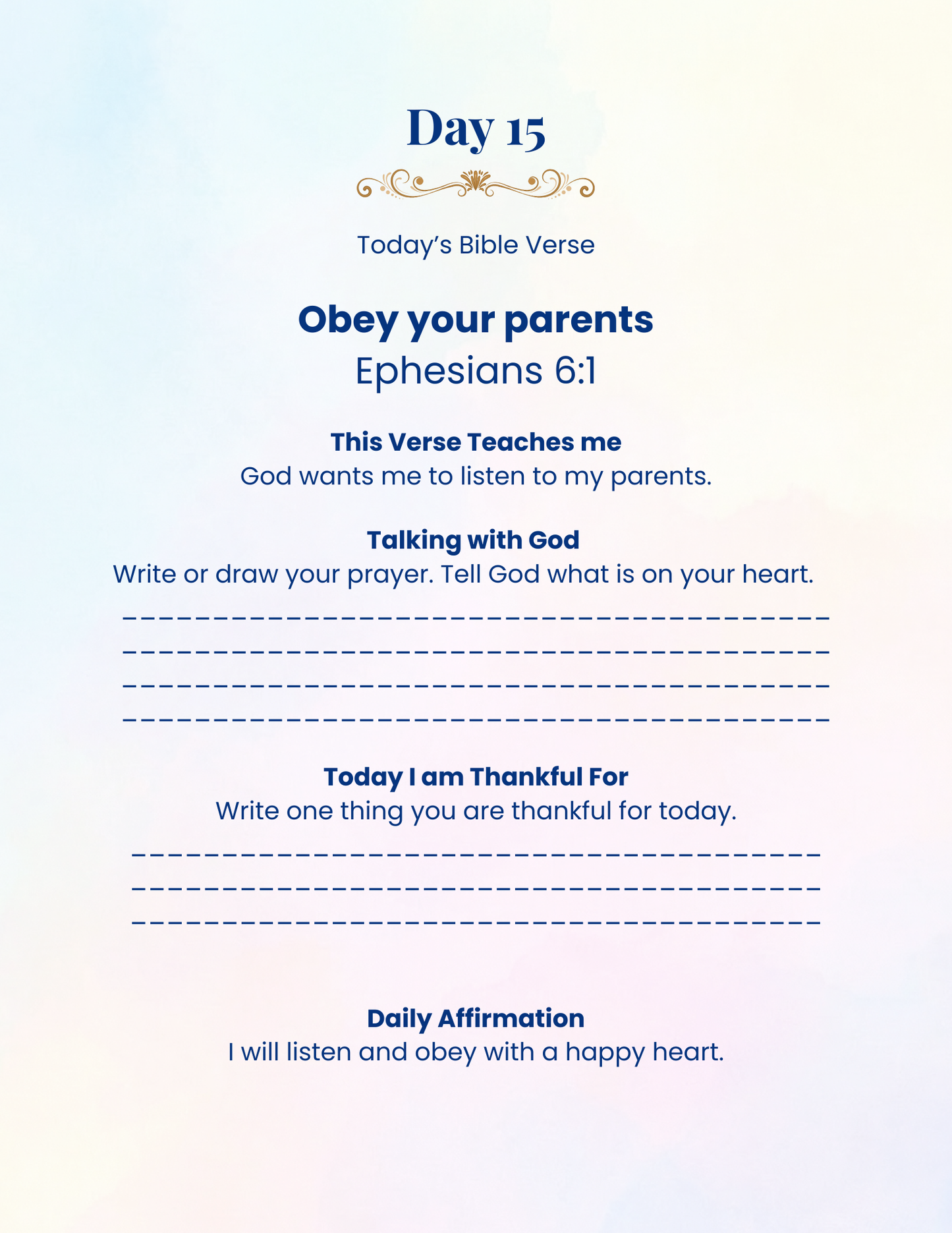 Children's Prayer Journal | Daily Bible Activity, Christian Printable (PDF Download)