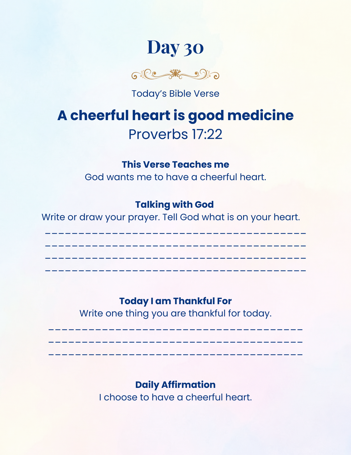 Children's Prayer Journal | Daily Bible Activity, Christian Printable (PDF Download)