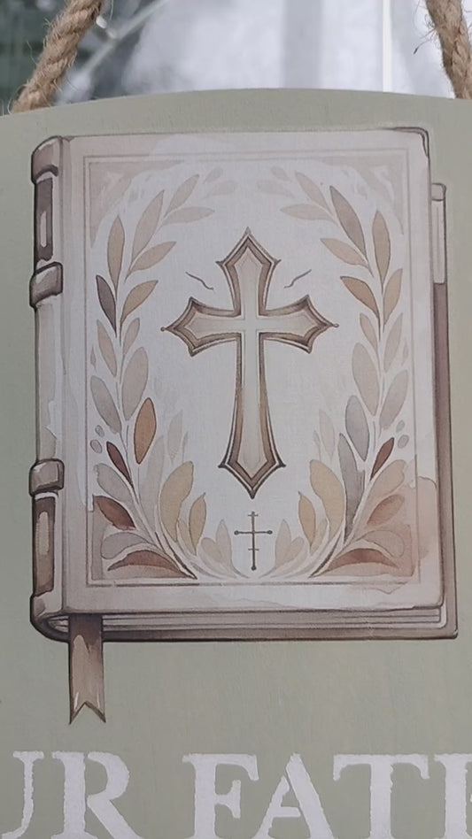Our Father" Lord Prayer Door Sign