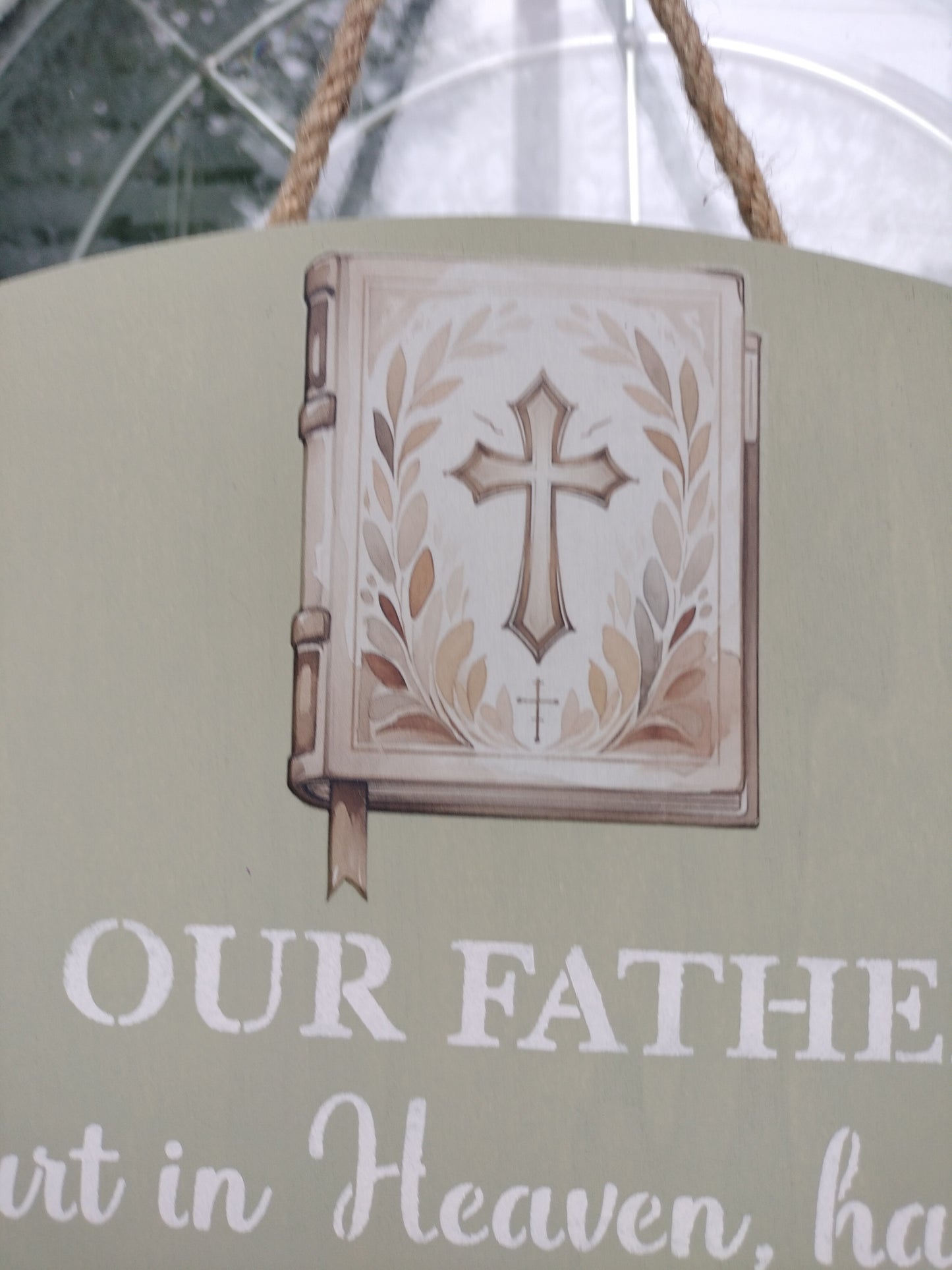Our Father" Lord Prayer Door Sign