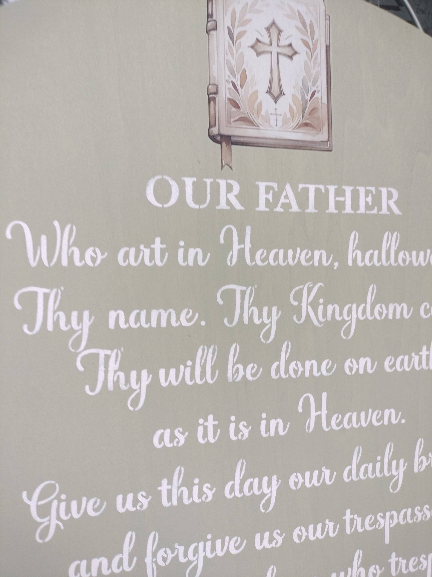 Our Father" Lord Prayer Door Sign