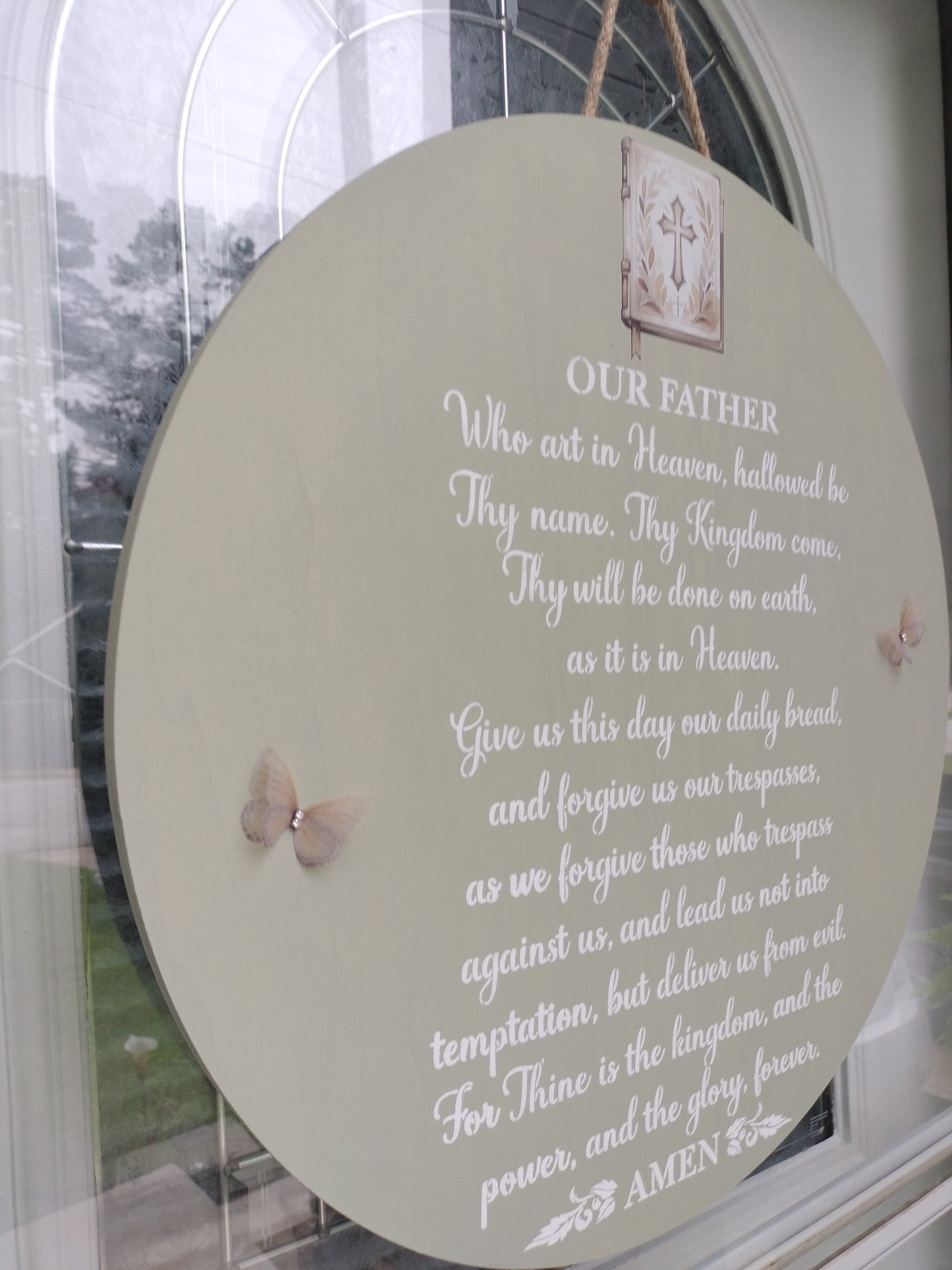 Our Father" Lord Prayer Door Sign