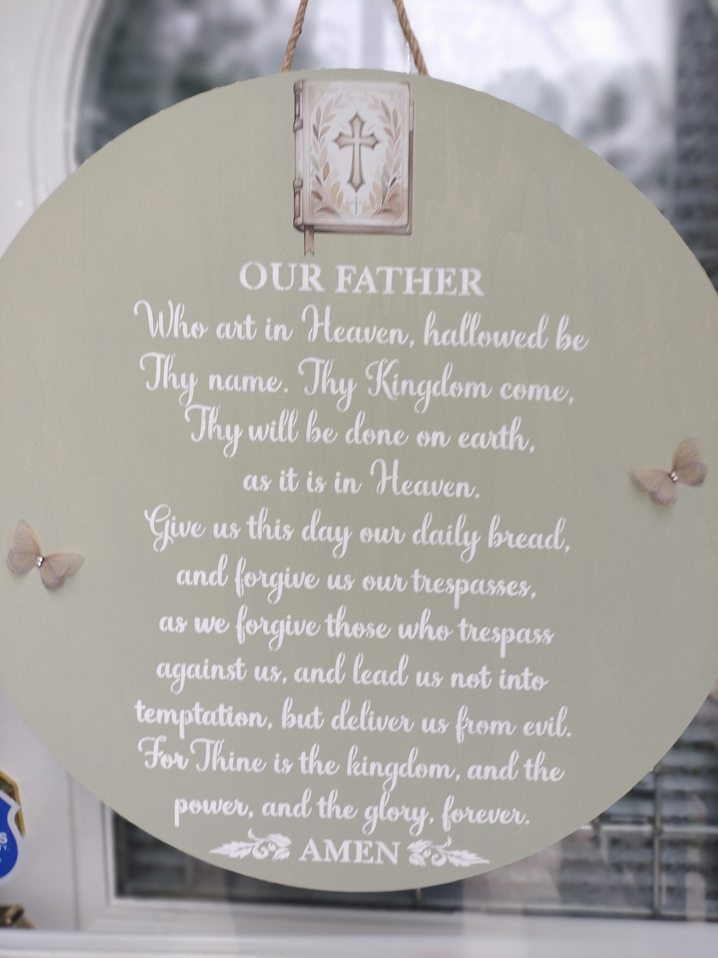 Our Father" Lord Prayer Door Sign